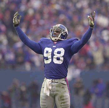 Giants (Jessie Armstead #98) at New York Jets September 22, 1996